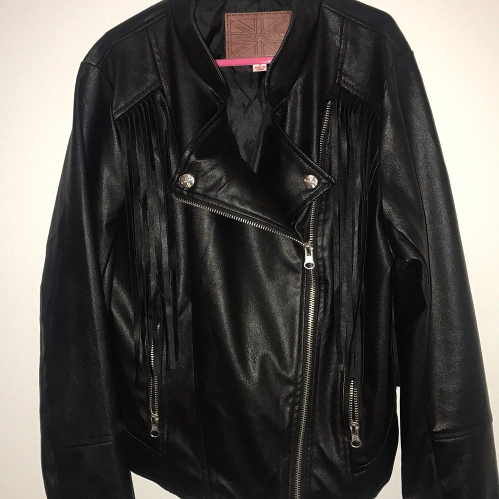 Black leather jacket